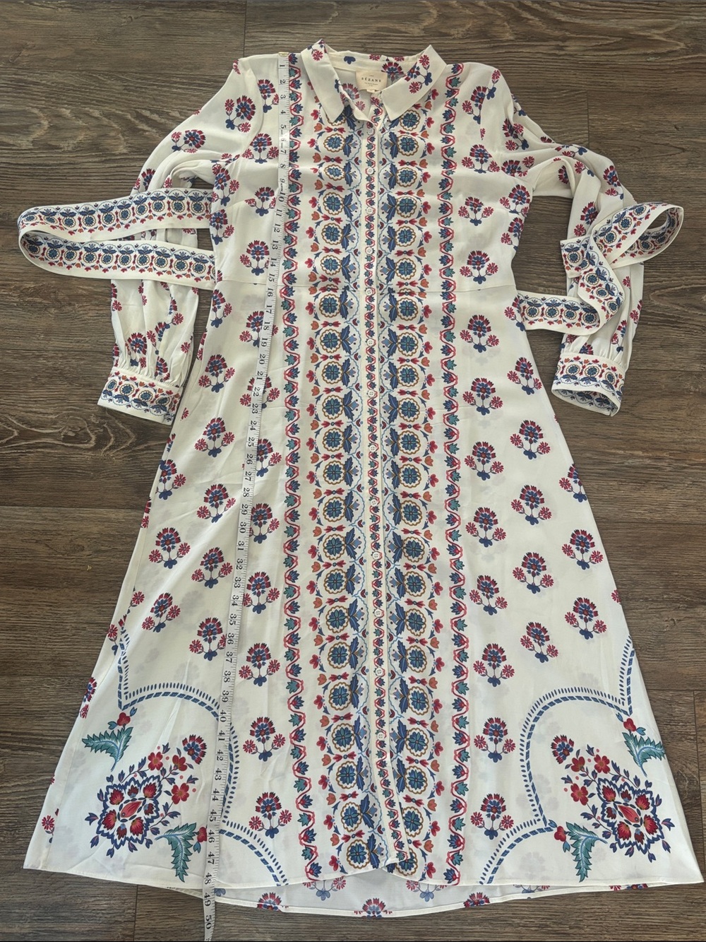 Sézane Fernande Dress with Belt in Milo Print Women's Size 8 / 40 EUC - Picture 12 of 15